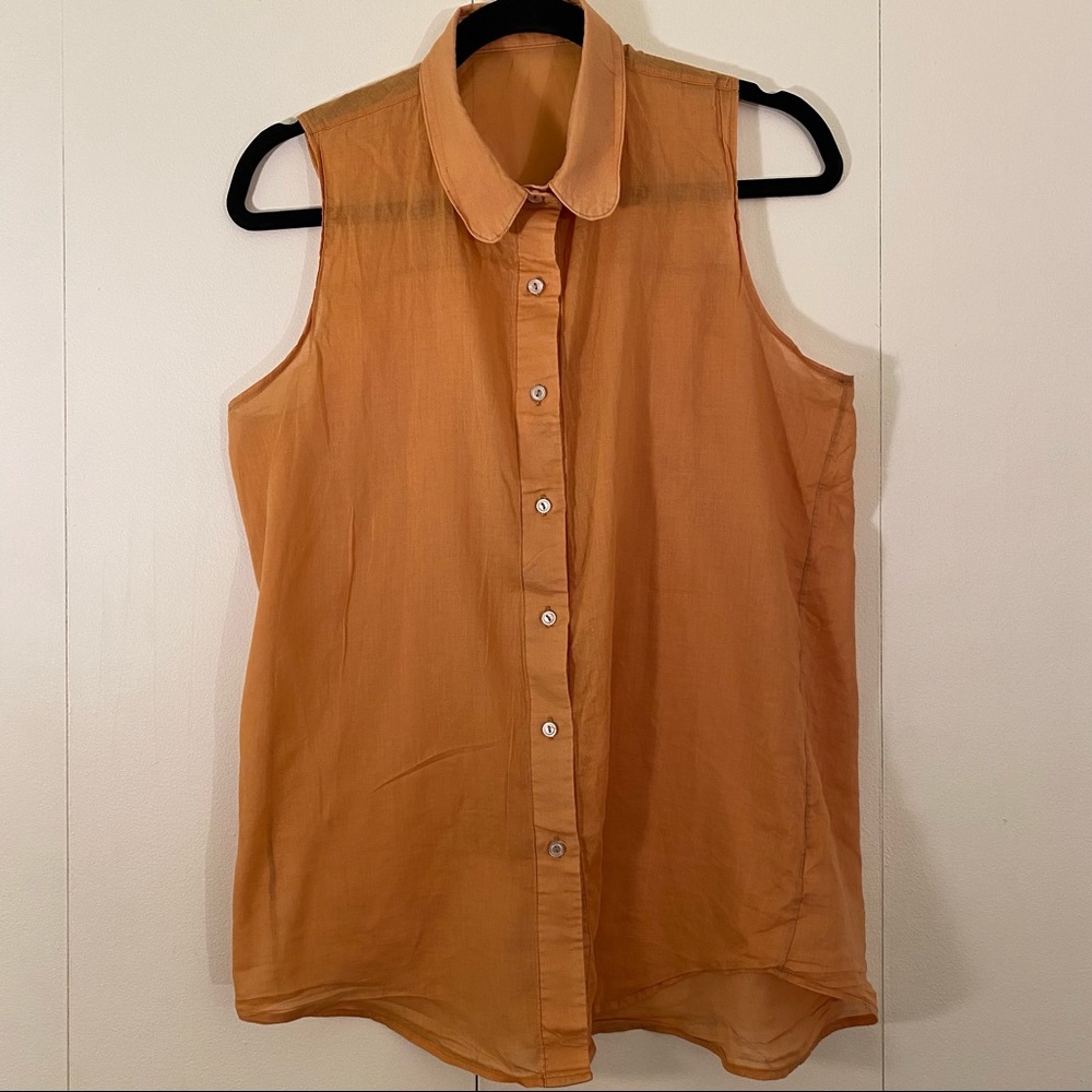 Sleeveless burnt orange top
